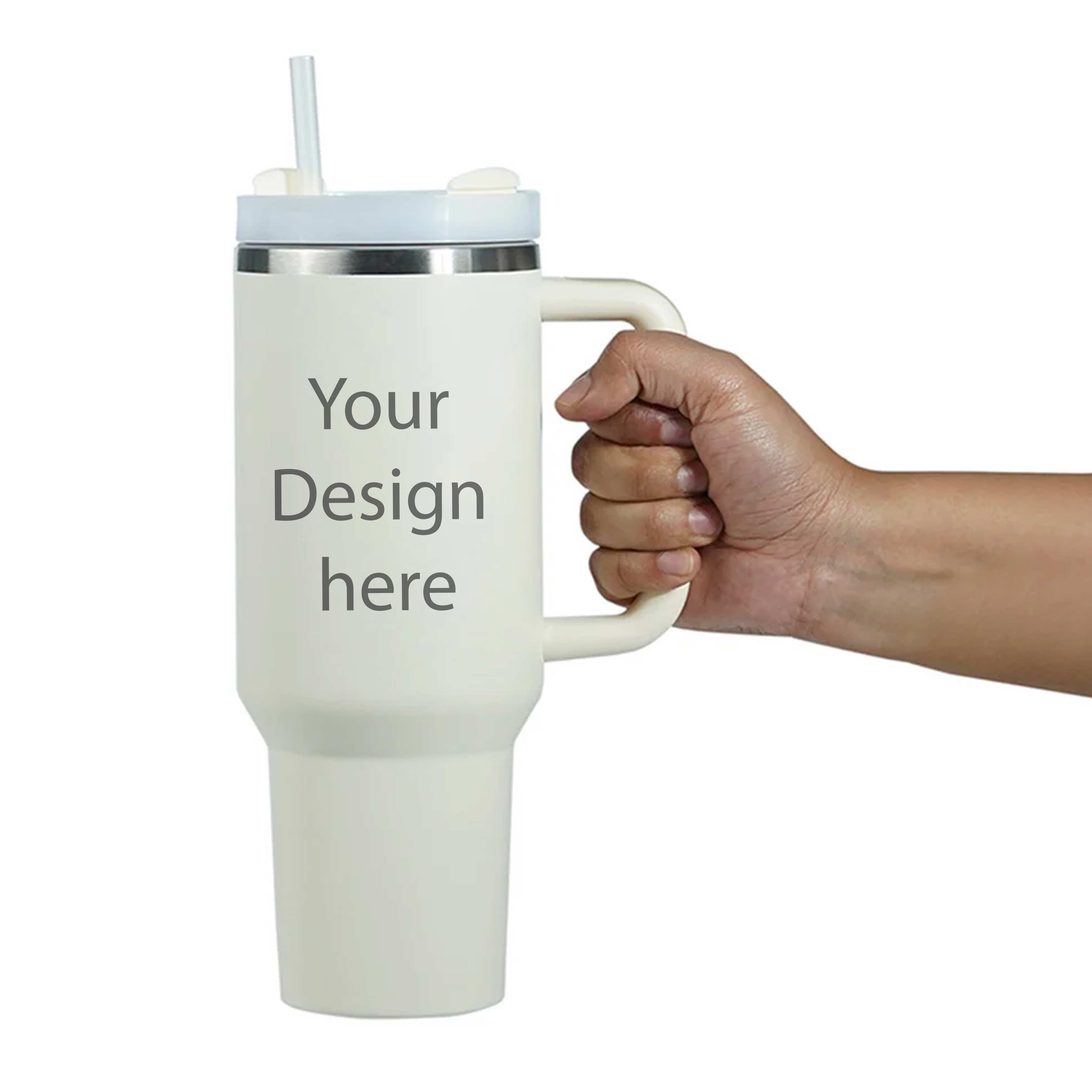 The Print Platter Customized Large Insulated Coffee Travel Mug – 1200ml Personalizable Cup