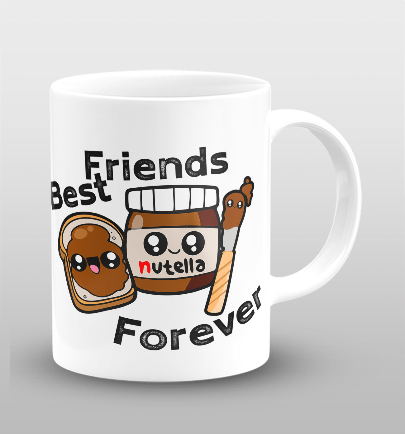 Best friends forever White Cermic Coffee Mug 330 ml, Microwave & Dishwasher Safe| CM-06