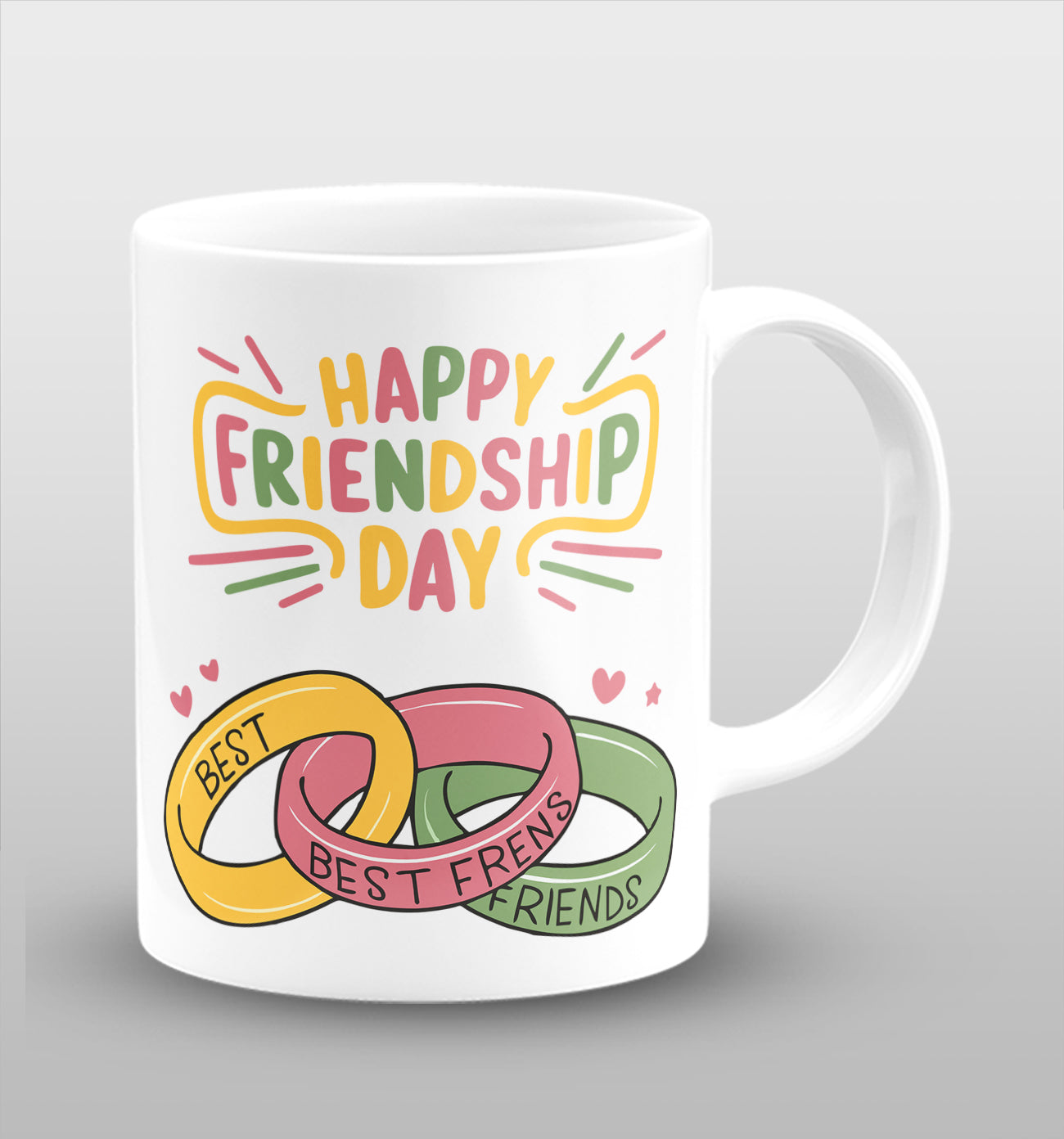 Happy Friendship Day Best Friend White Cermic Coffee Mug 330 ml, Microwave & Dishwasher Safe| CM-09