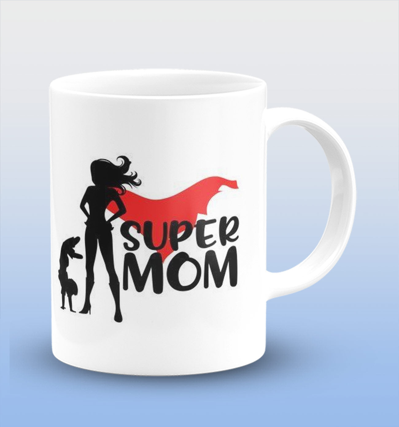 Super Mom White Ceramic Coffee Mug 330 ml, Microwave & Dishwasher Safe| CM-27