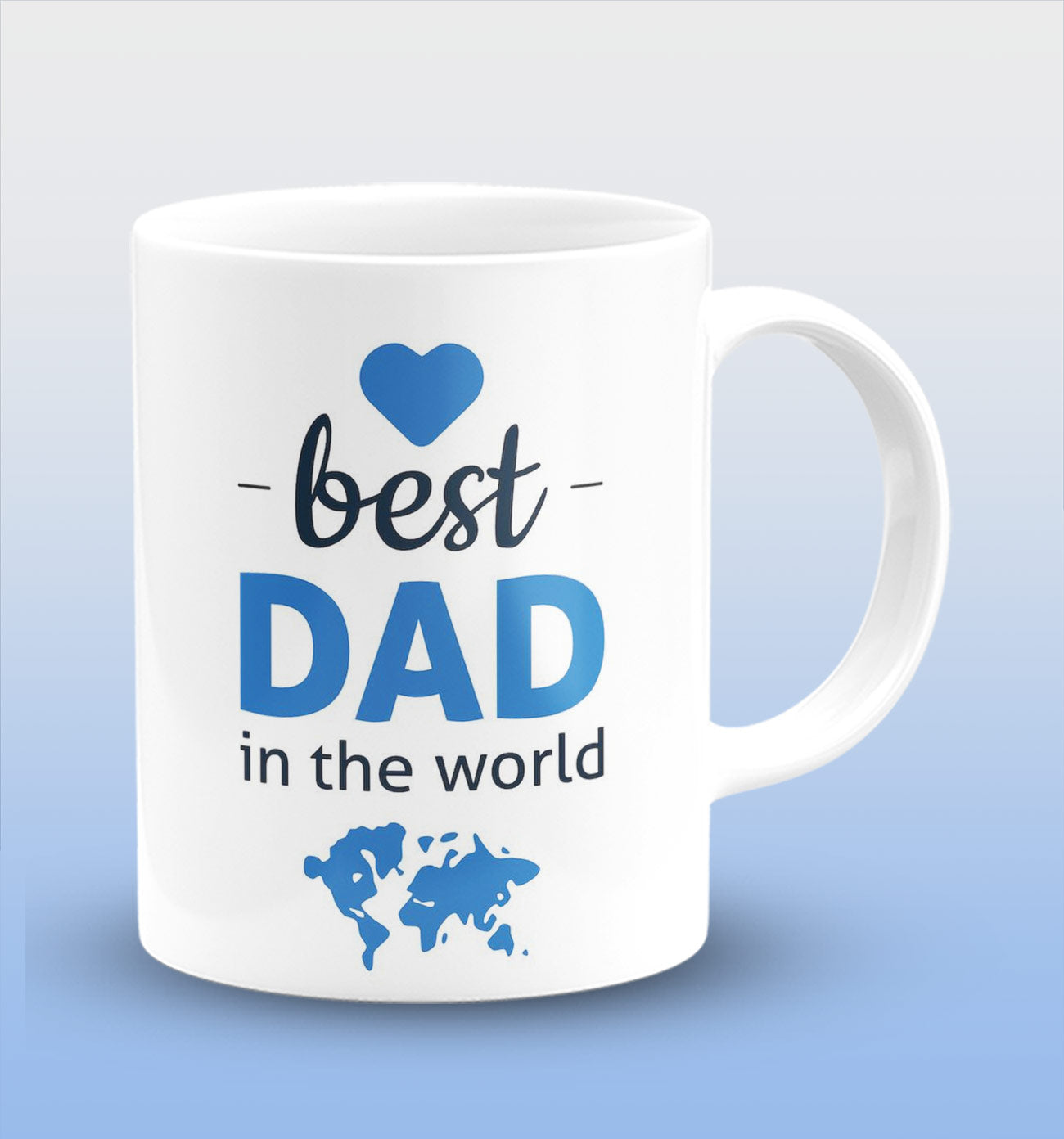 Best Dad in The World White Ceramic Coffee Mug 330 ml, Microwave & Dishwasher Safe| CM-28