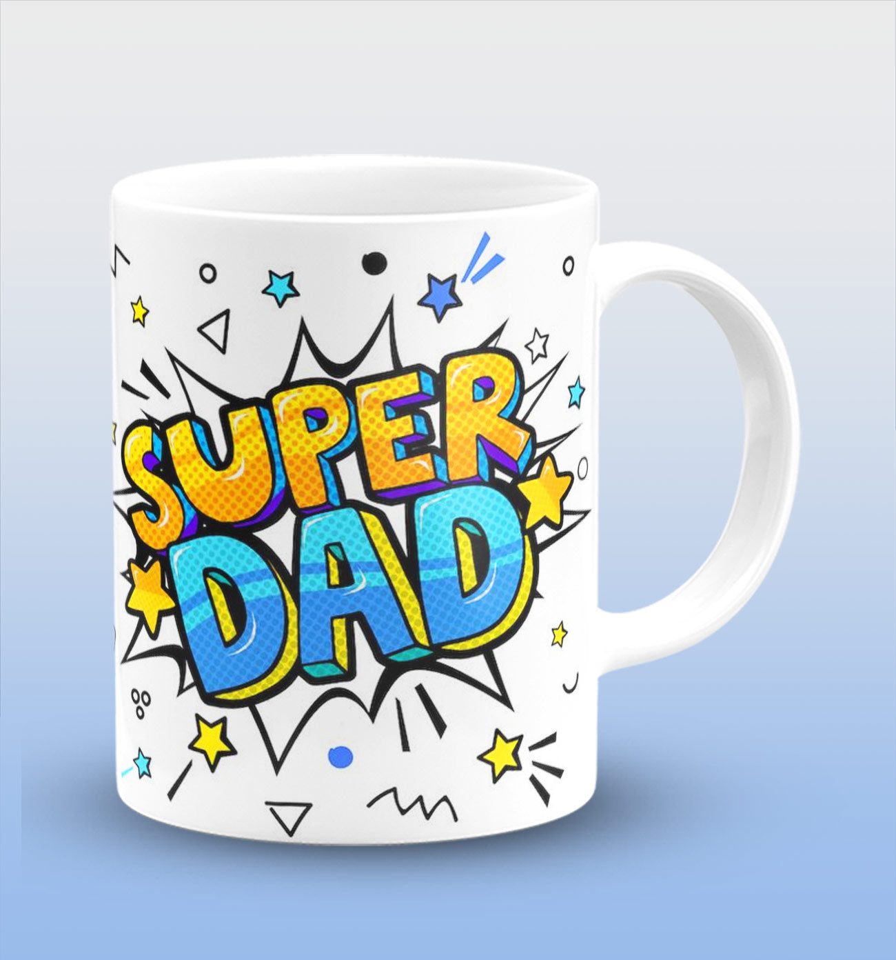 SuperDad White Ceramic Coffee Mug 330 ml, Microwave & Dishwasher Safe| CM-30