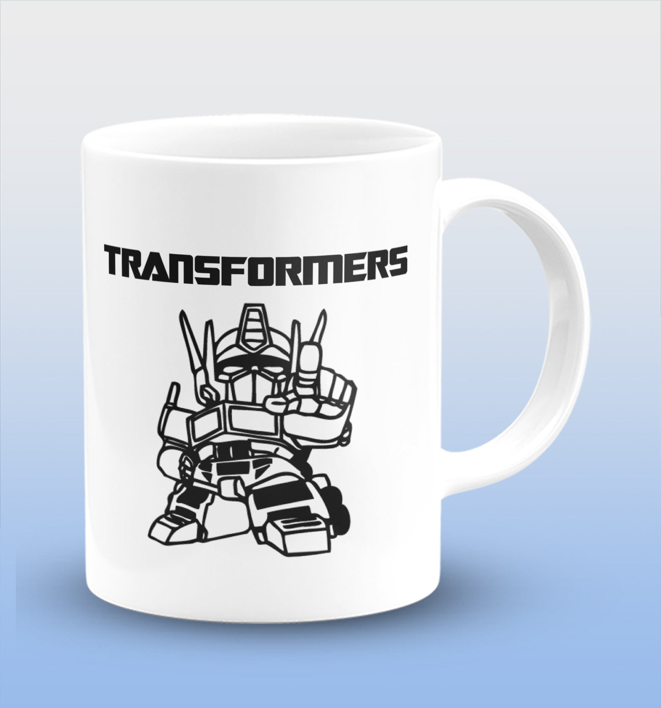 Transformers White Cermic Coffee Mug 330 ml, Microwave & Dishwasher Safe| CM-R125