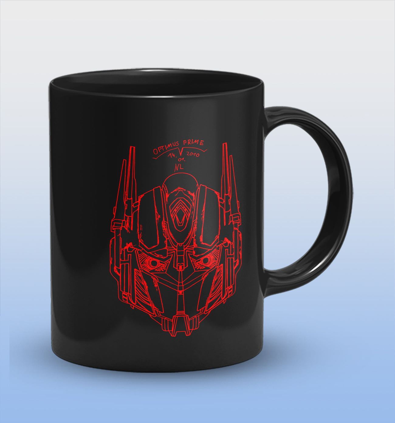 Optimus Prime Full Black Cermic Coffee Mug 330 ml, Microwave & Dishwasher Safe| CM-R128