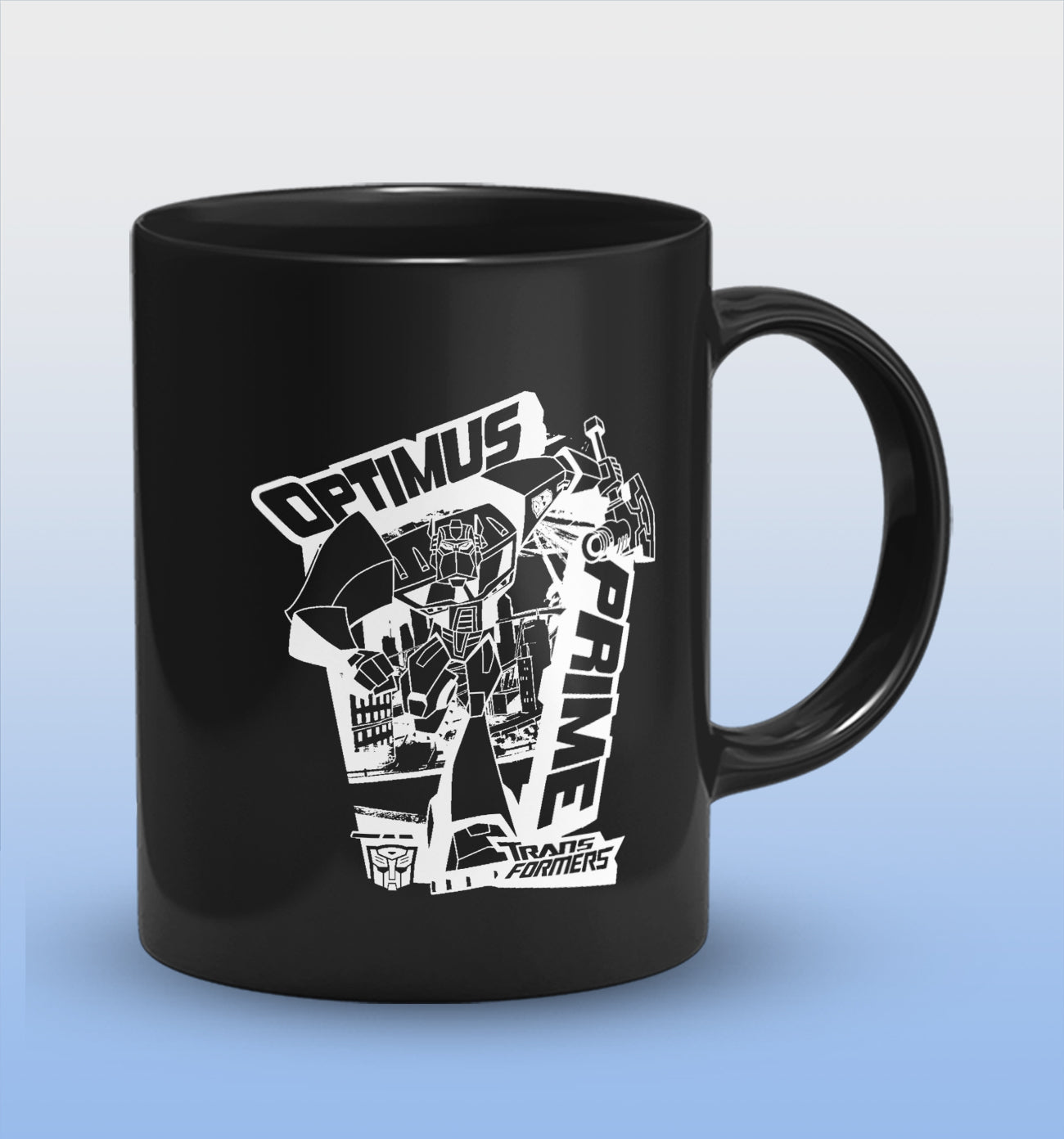 Optimus Prime Full Black Cermic Coffee Mug 330 ml, Microwave & Dishwasher Safe| CM-R129