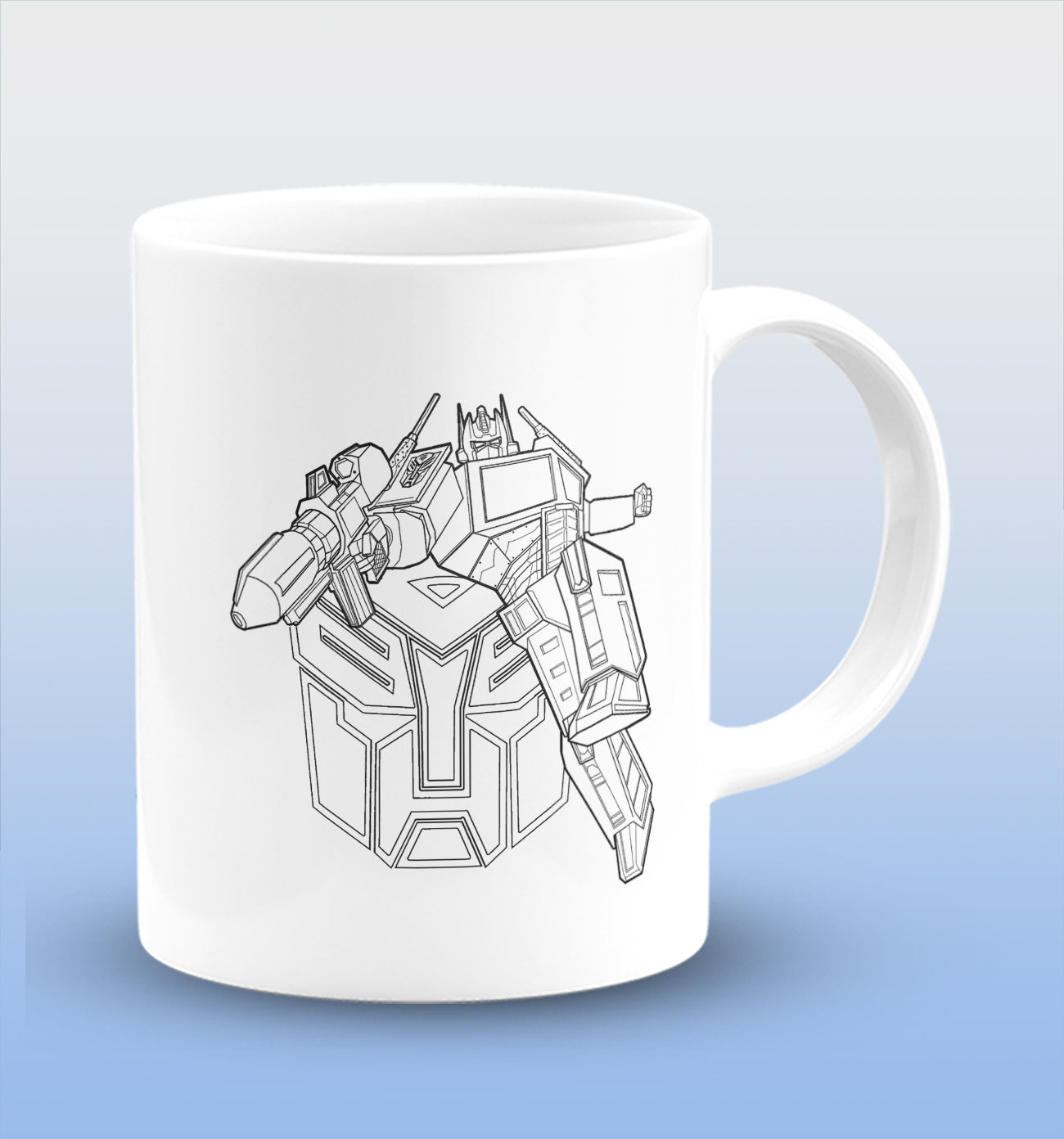 Transformers White Cermic Coffee Mug 330 ml, Microwave & Dishwasher Safe| CM-R130