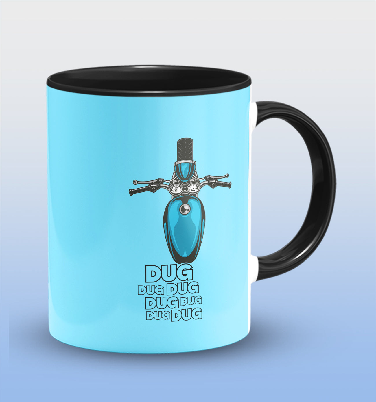 Dug Dug Dug Inside Black Cermic Coffee Mug 330 ml, Microwave & Dishwasher Safe| CM-R132