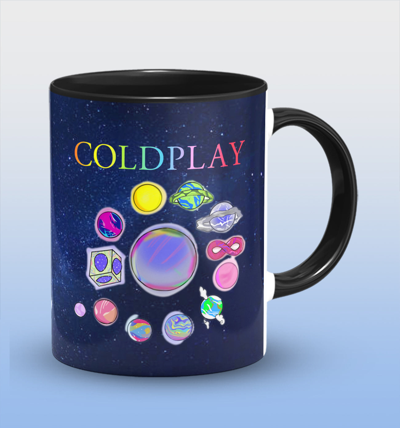 Coldplay Inside Black Cermic Coffee Mug 330 ml, Microwave & Dishwasher Safe| CM-R137