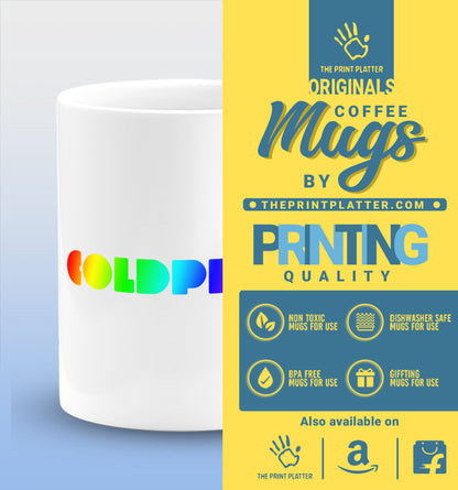 Coldplay White Cermic Coffee Mug 330 ml, Microwave & Dishwasher Safe| CM-R142