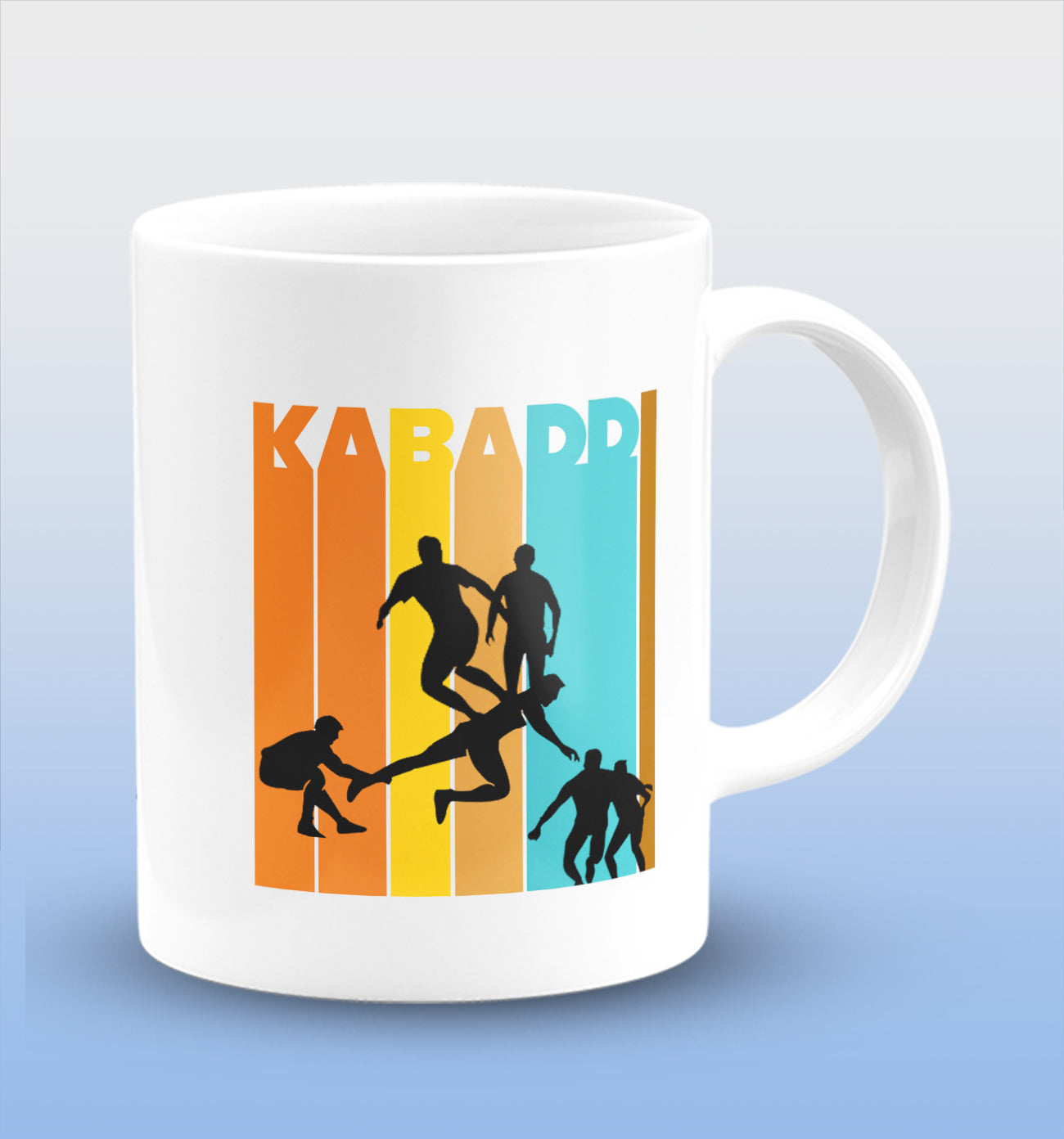 Kabaddi White Cermic Coffee Mug 330 ml, Microwave & Dishwasher Safe| CM-R144