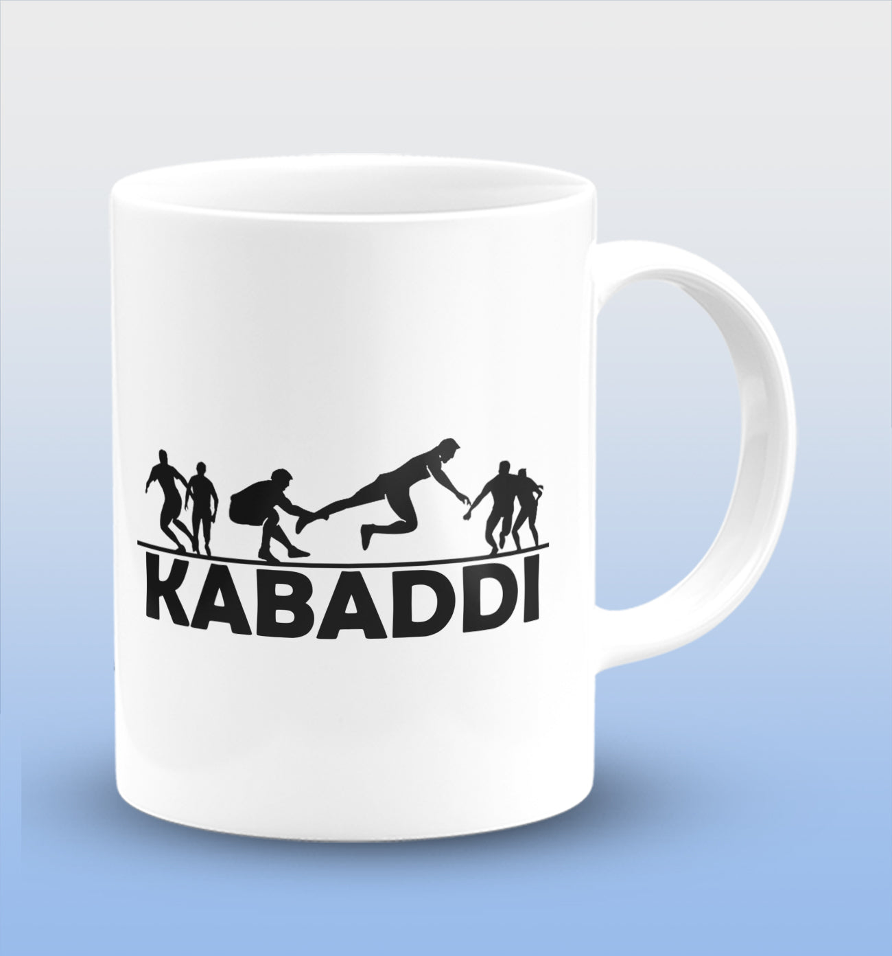 Kabaddi White Cermic Coffee Mug 330 ml, Microwave & Dishwasher Safe| CM-R145