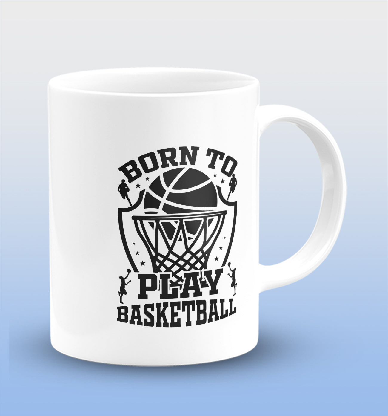 Born To Play Basketball White Cermic Coffee Mug 330 ml, Microwave & Dishwasher Safe| CM-R165