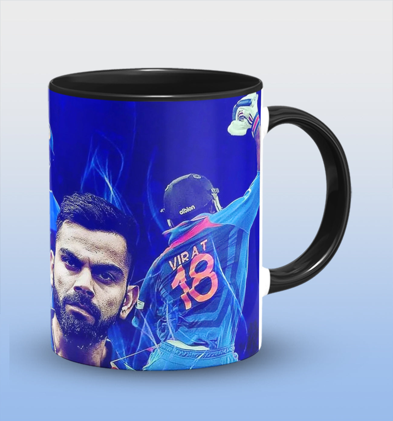 Virat Kholi Inside Black Cermic Coffee Mug 330 ml, Microwave & Dishwasher Safe| CM-R188