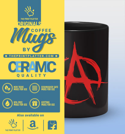 Avengers Full Black Cermic Coffee Mug 330 ml, Microwave & Dishwasher Safe| CM-R241
