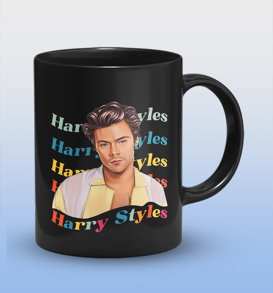 Harry Styles Full Black Cermic Coffee Mug 330 ml, Microwave & Dishwasher Safe| CM-R48