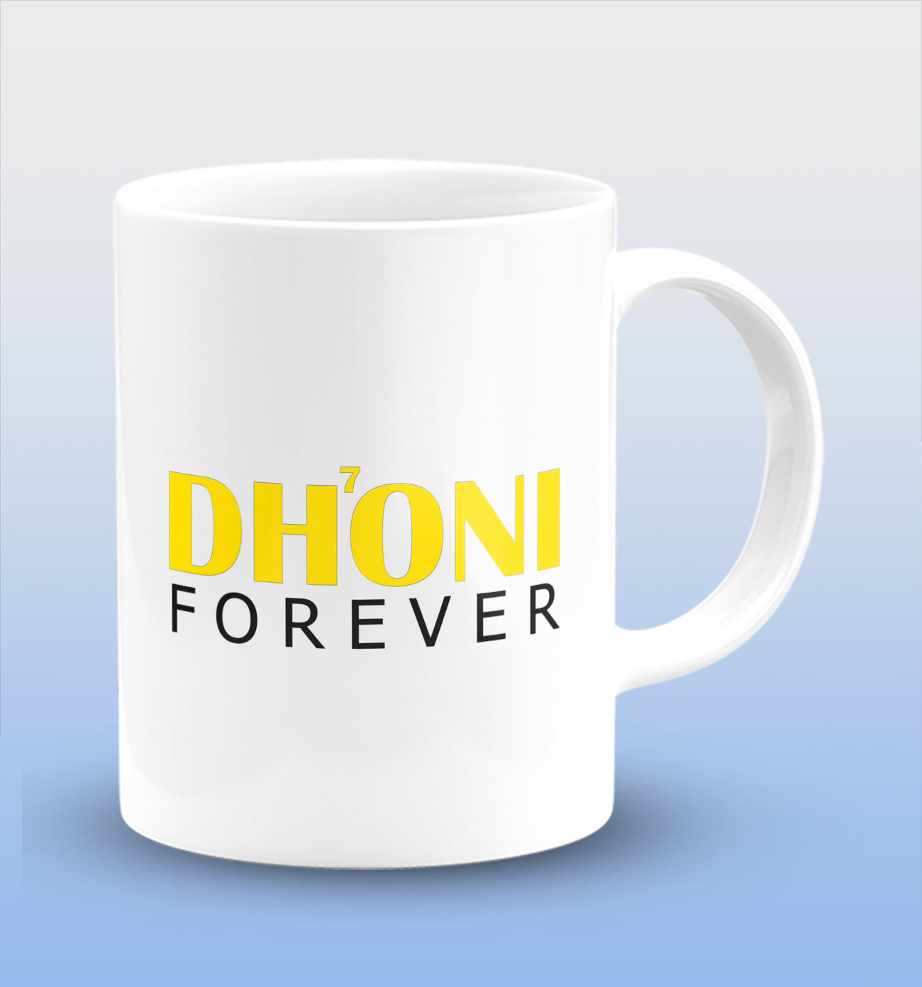 Dhoni Forever White Cermic Coffee Mug 330 ml, Microwave & Dishwasher Safe| CM-R69