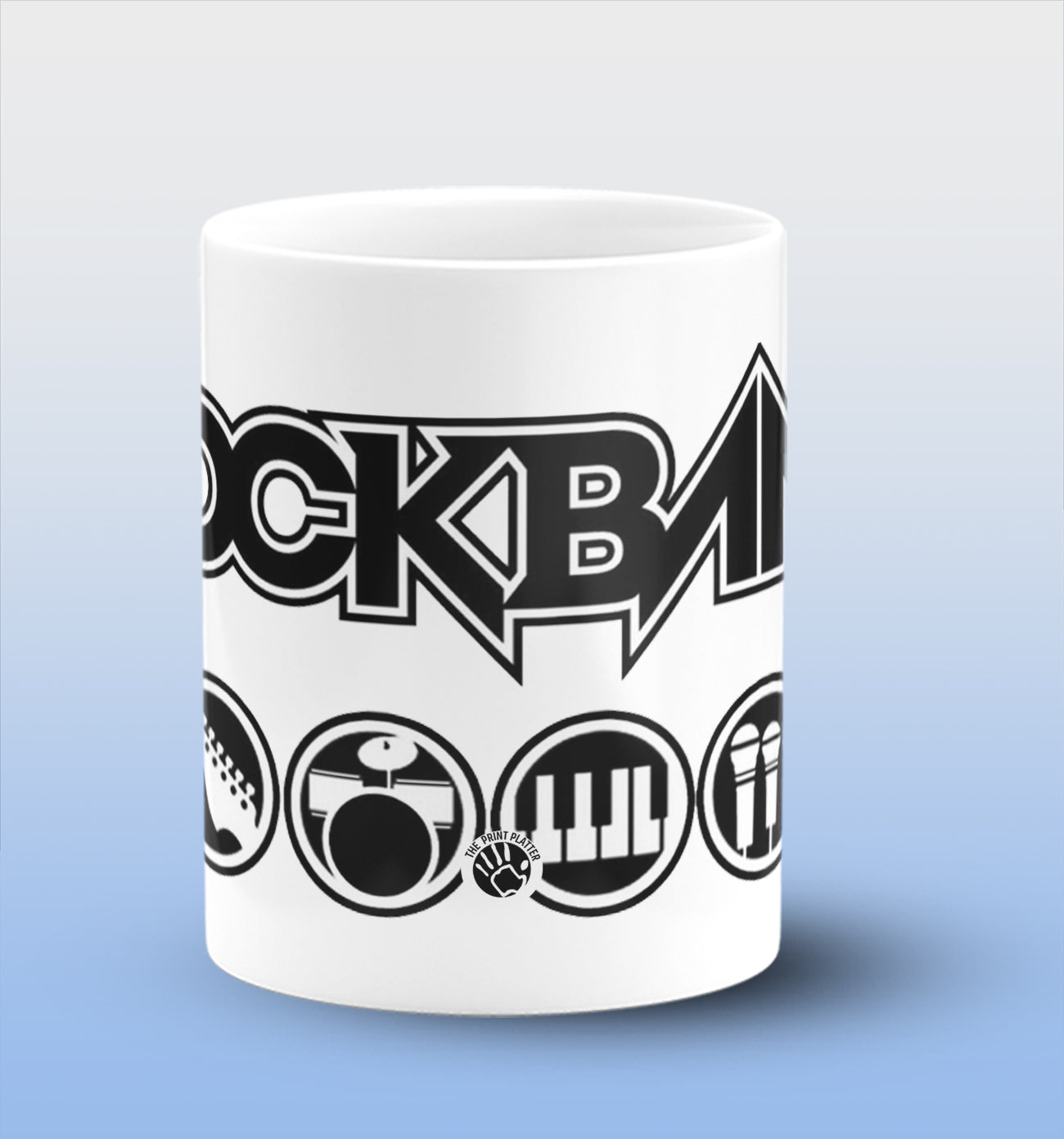 Rock Band White Cermic Coffee Mug 330 ml, Microwave & Dishwasher Safe| CM-R87