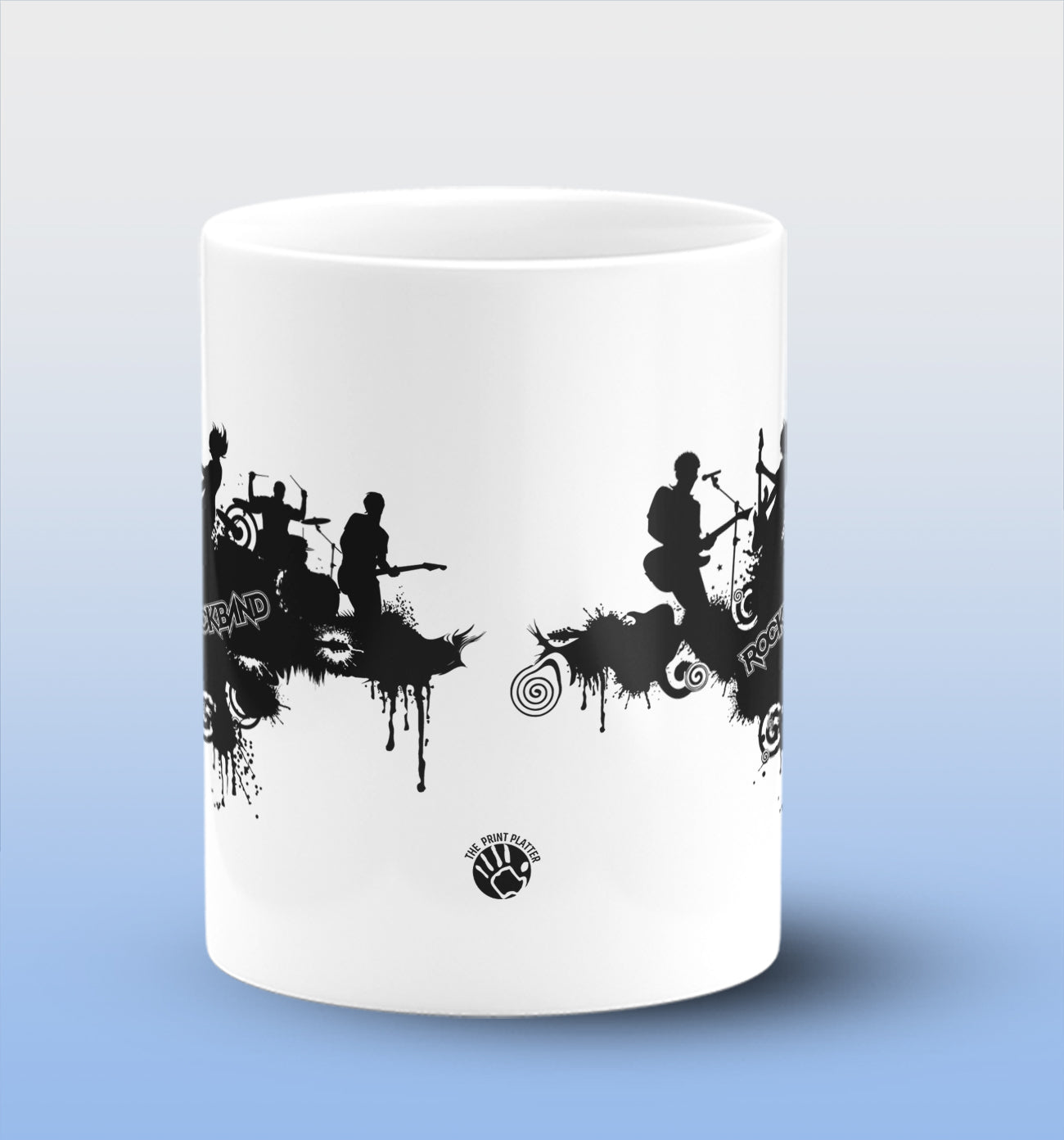 Rock Band White Cermic Coffee Mug 330 ml, Microwave & Dishwasher Safe| CM-R88