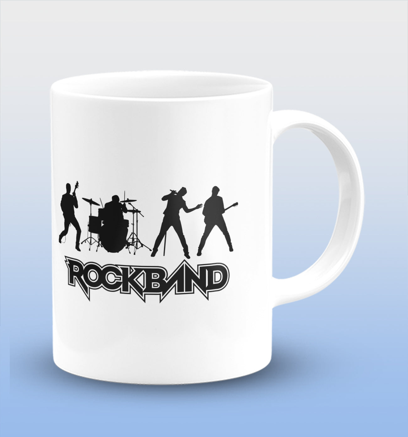 Rock Band White Cermic Coffee Mug 330 ml, Microwave & Dishwasher Safe| CM-R90