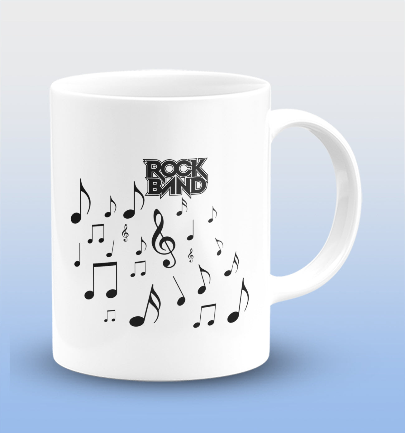 Rock Band White Cermic Coffee Mug 330 ml, Microwave & Dishwasher Safe| CM-R91