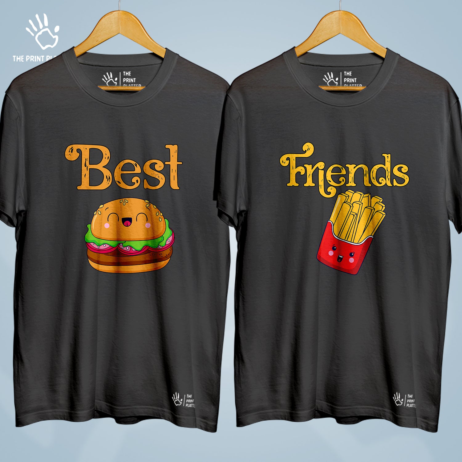 Best Friends Cotton Bio Wash 180gsm T-shirt | Combo-FriendshipDay-1-BF