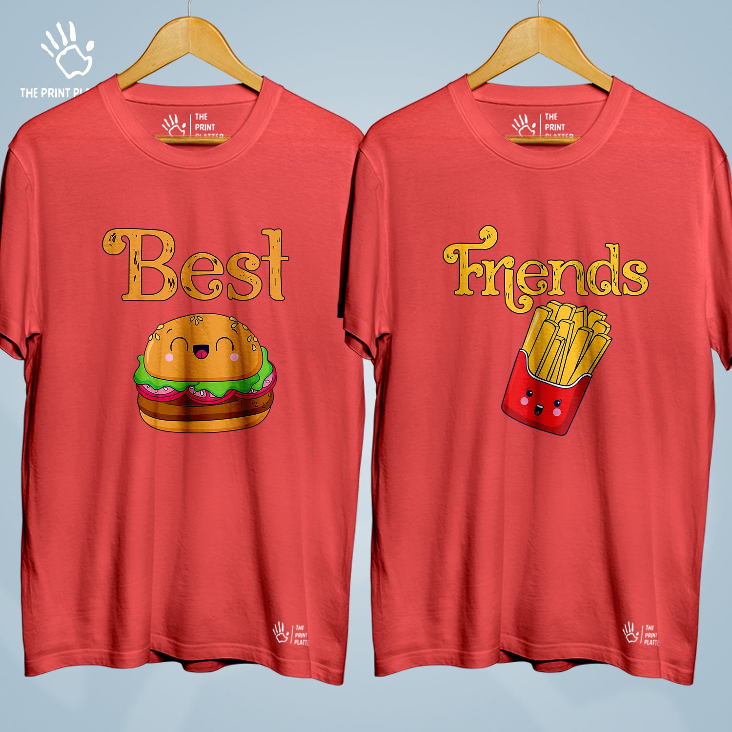 Best Friends Cotton Bio Wash 180gsm T-shirt | Combo-FriendshipDay-1-BF