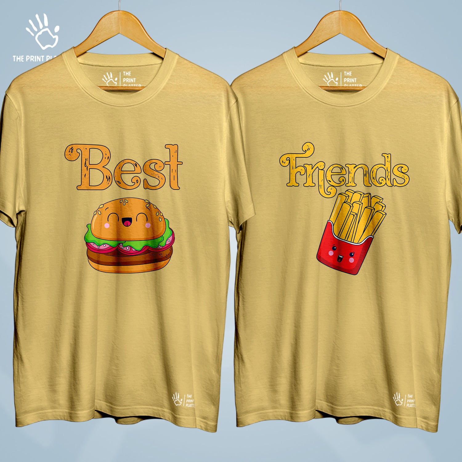 Best Friends Cotton Bio Wash 180gsm T-shirt | Combo-FriendshipDay-1-BF