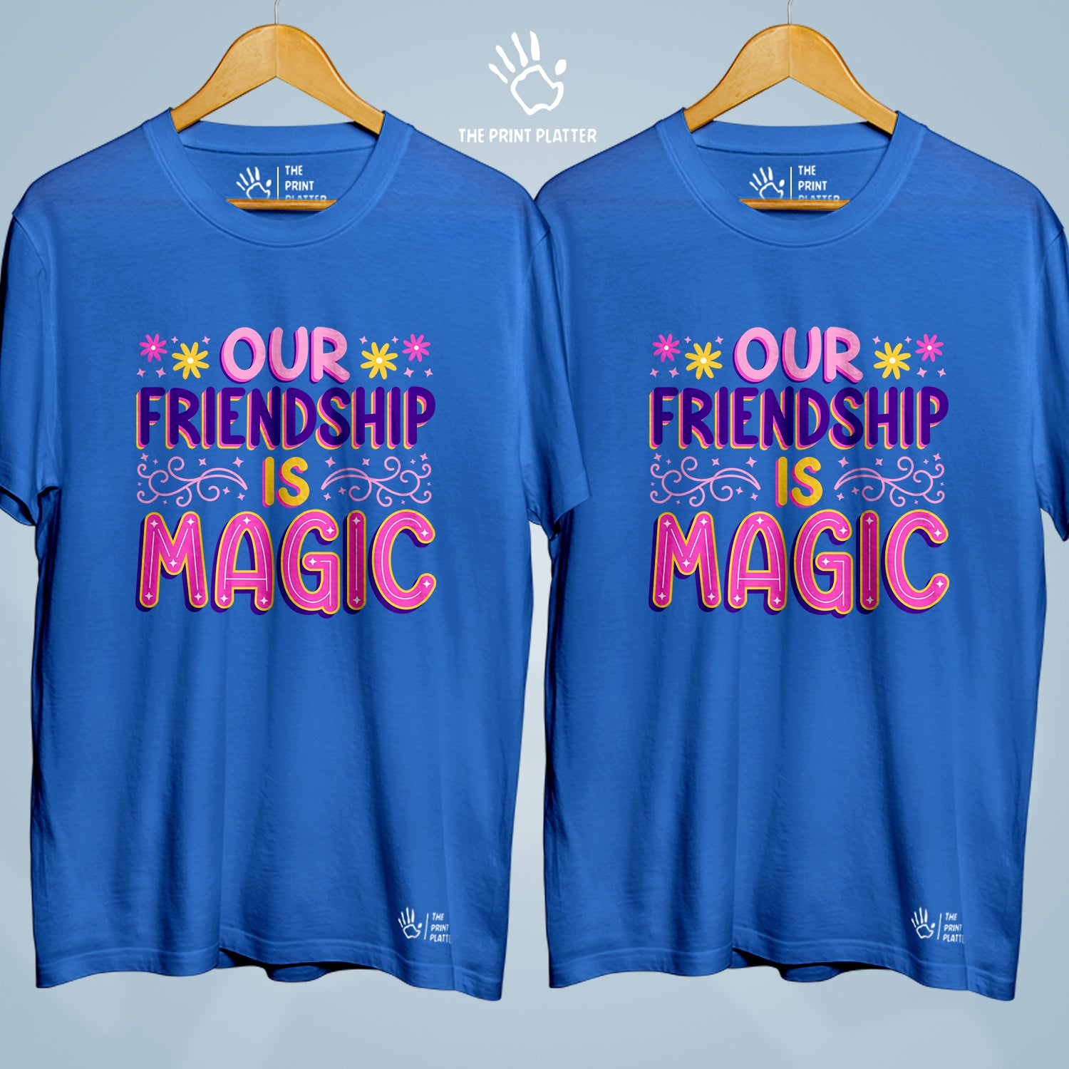 Our Friendship Is Magic Cotton Bio Wash 180gsm T-shirt | Combo-FriendshipDay-14-OFIM