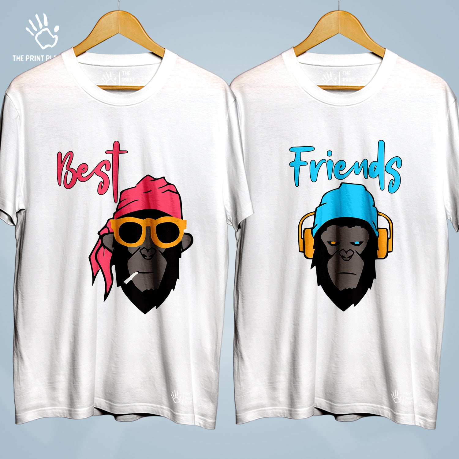 Best Friends Cotton Bio Wash 180gsm T-shirt | Combo-FriendshipDay-4-BF