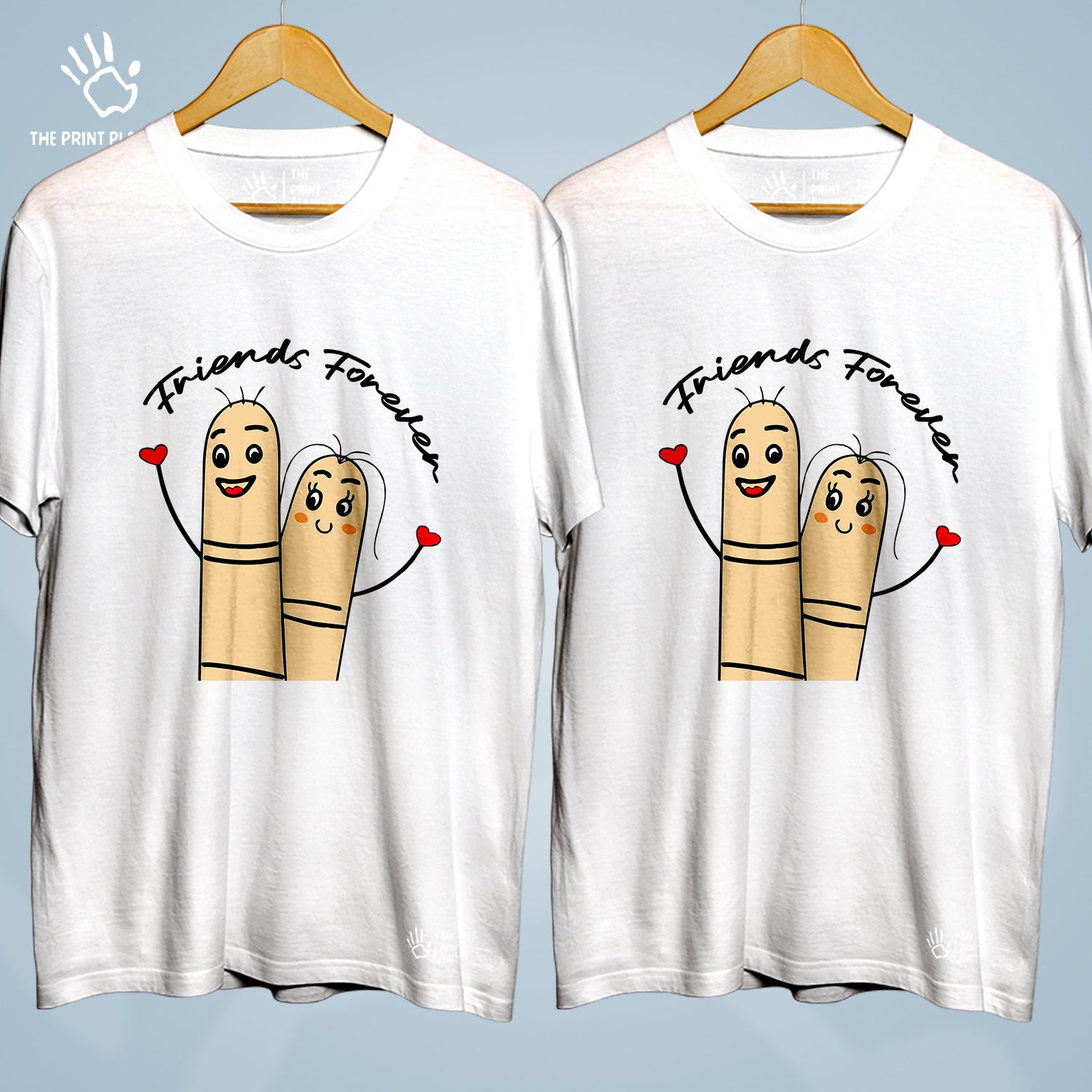 Friends Forever Cotton Bio Wash 180gsm T-shirt | Combo-FriendshipDay-7-BF