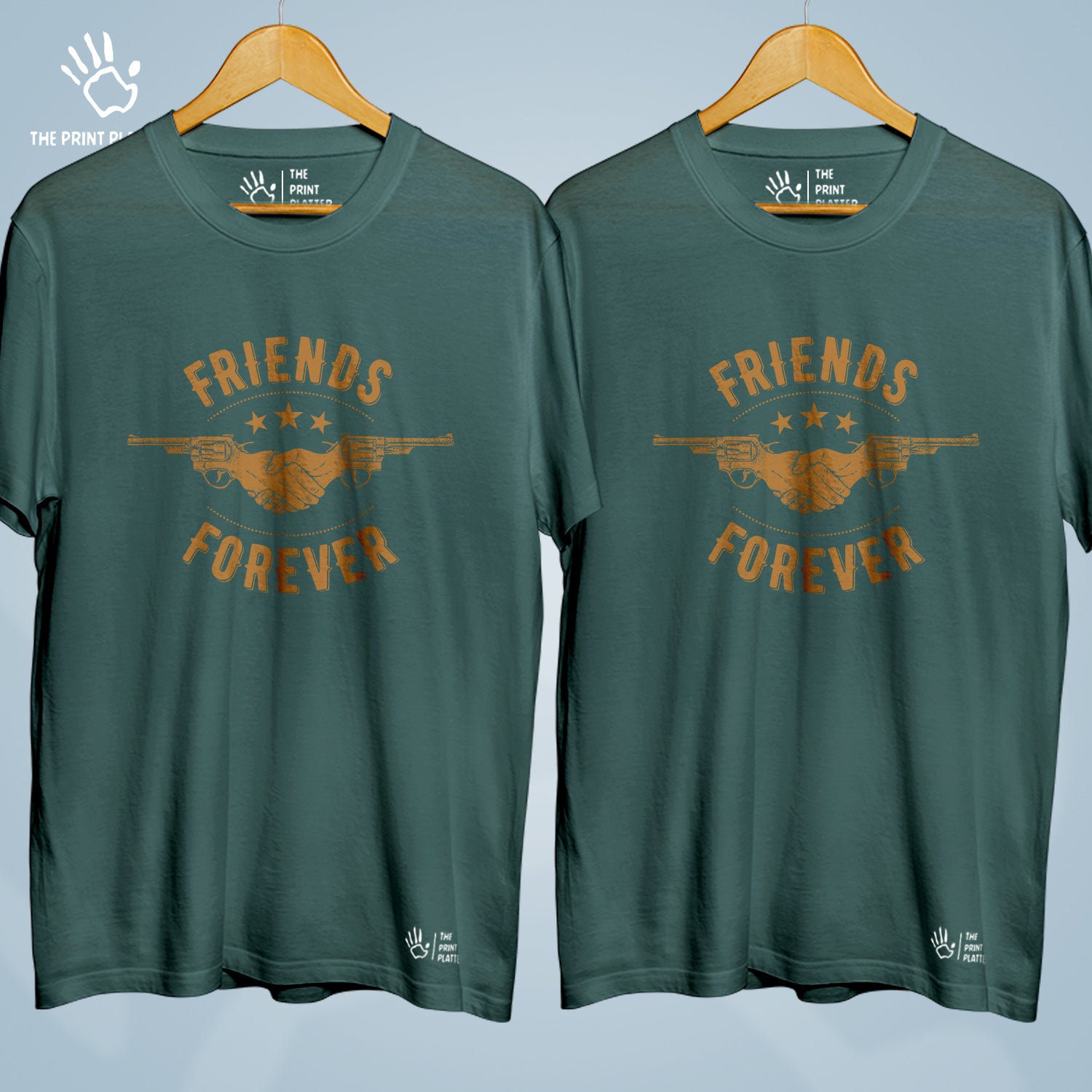 Friends Forever Cotton Bio Wash 180gsm T-shirt | Combo-FriendshipDay-9-FF