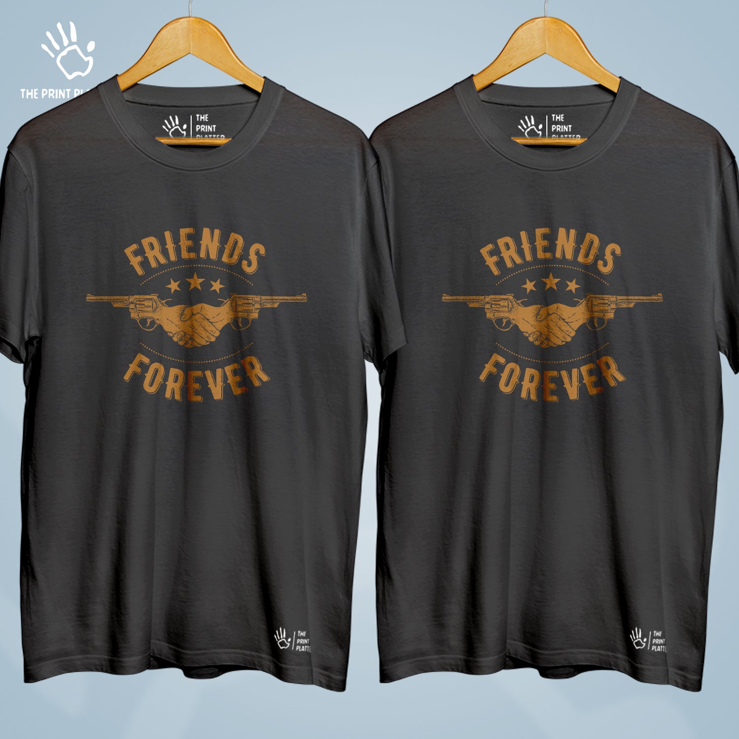 Friends Forever Cotton Bio Wash 180gsm T-shirt | Combo-FriendshipDay-9-FF