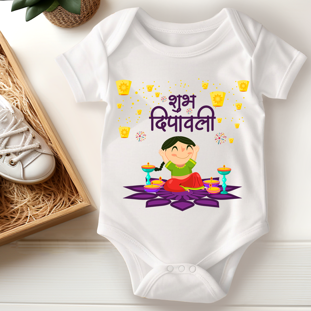 Diwali Baby Romper Cutest Little Phuljadi