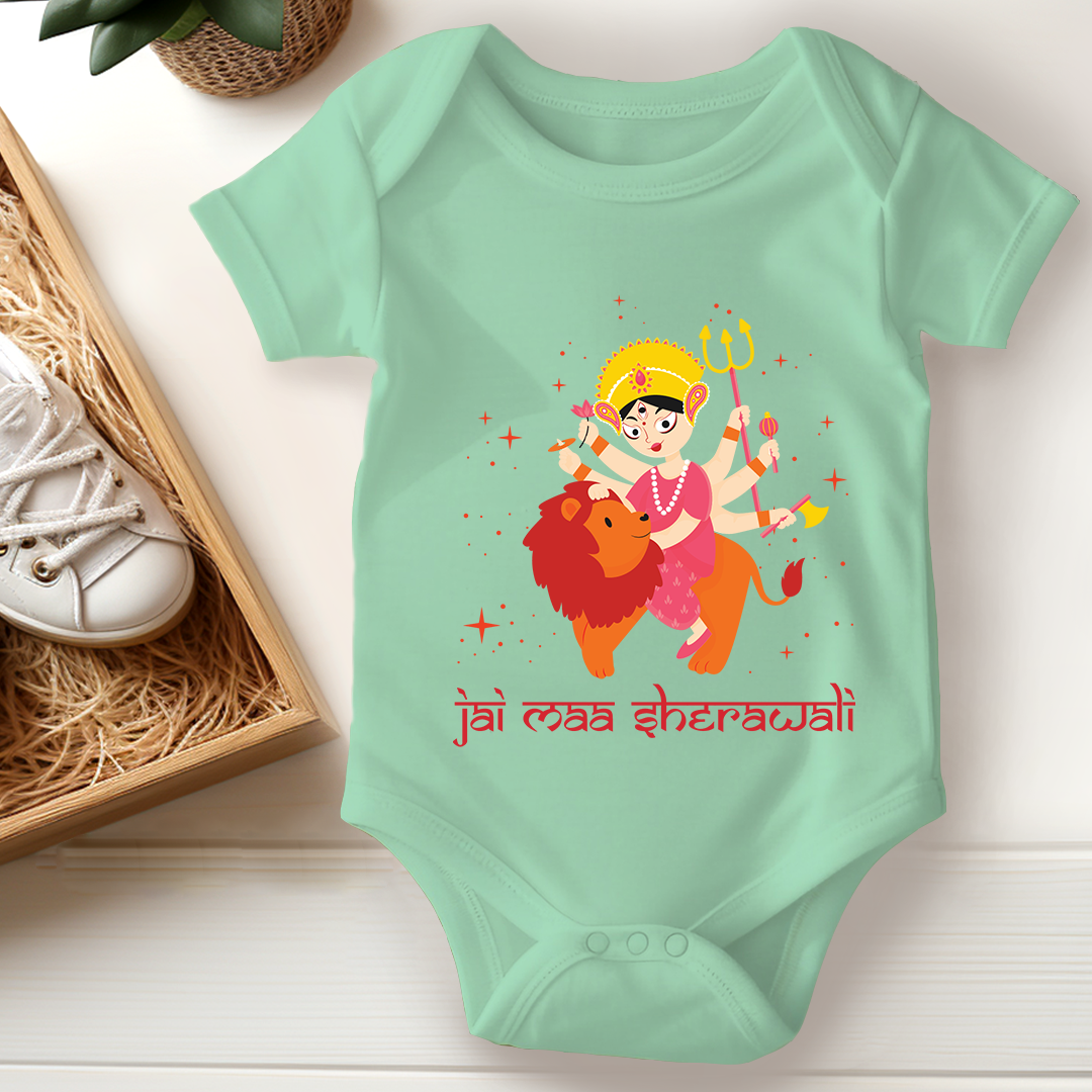 Durga Pooja Baby Romper - Jai Maa Sherawali