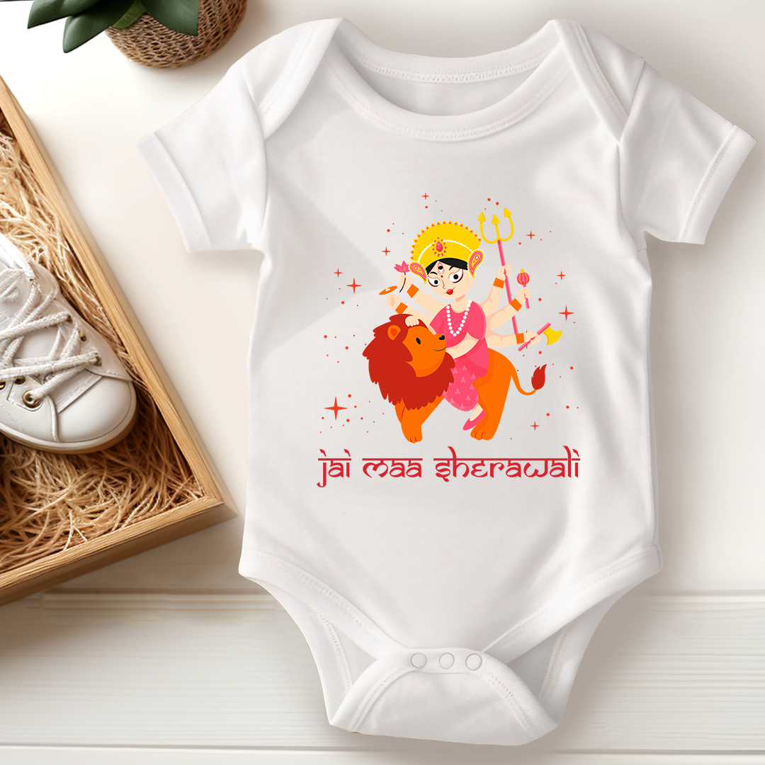 Durga Pooja Baby Romper - Jai Maa Sherawali