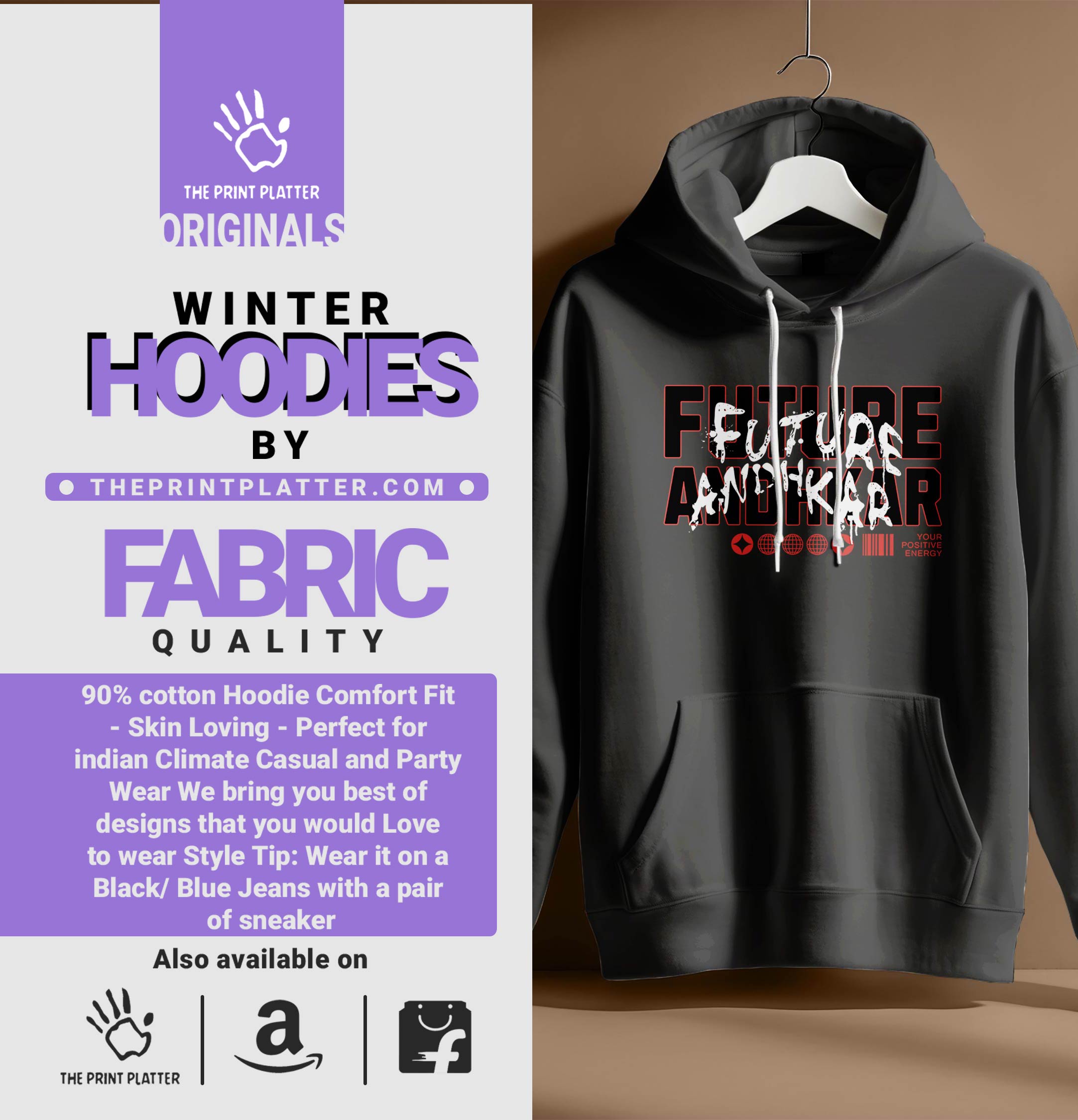 FUTURE ANDHKAR  HOODIE UNISEX CASUAL WEAR | 67