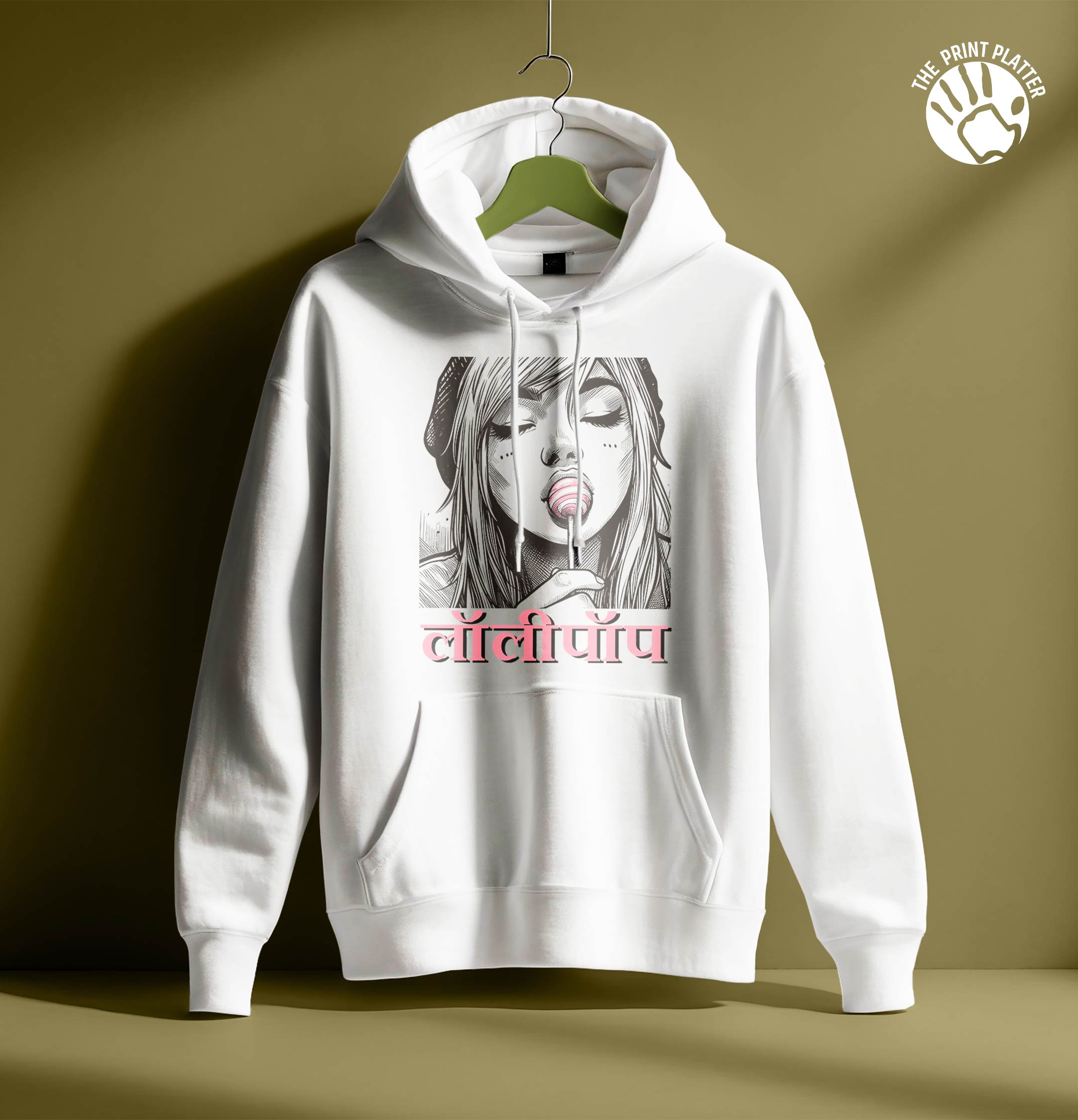 GIRL WITH LOLIPOP  HOODIE UNISEX CASUAL WEAR | 69