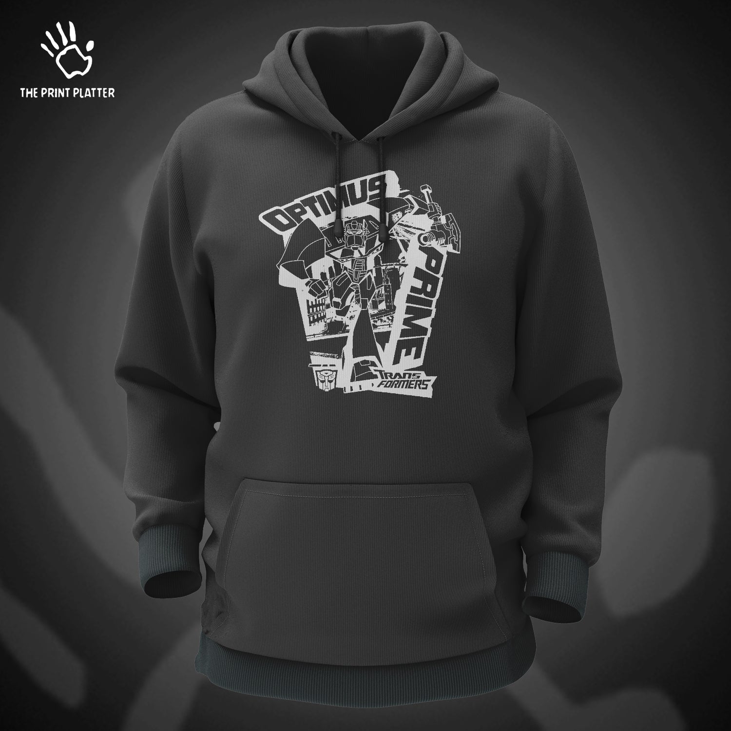 Transformers Cotton Bio Wash 330gsm Sweatshirt with Hood for Winter | H-R129