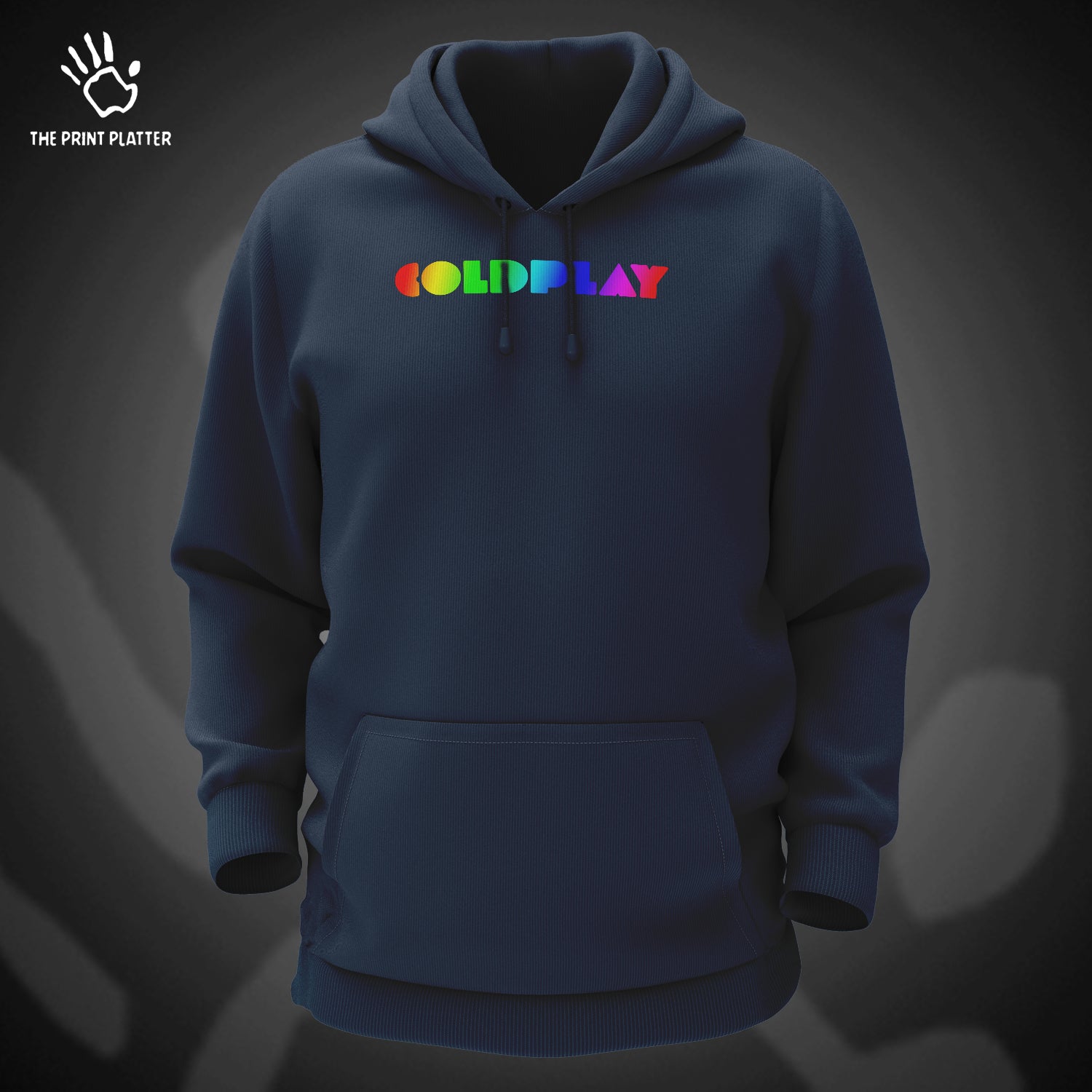 Coldplay Front & Back Cotton Bio Wash 330gsm Sweatshirt with Hood for Winter | H-R142