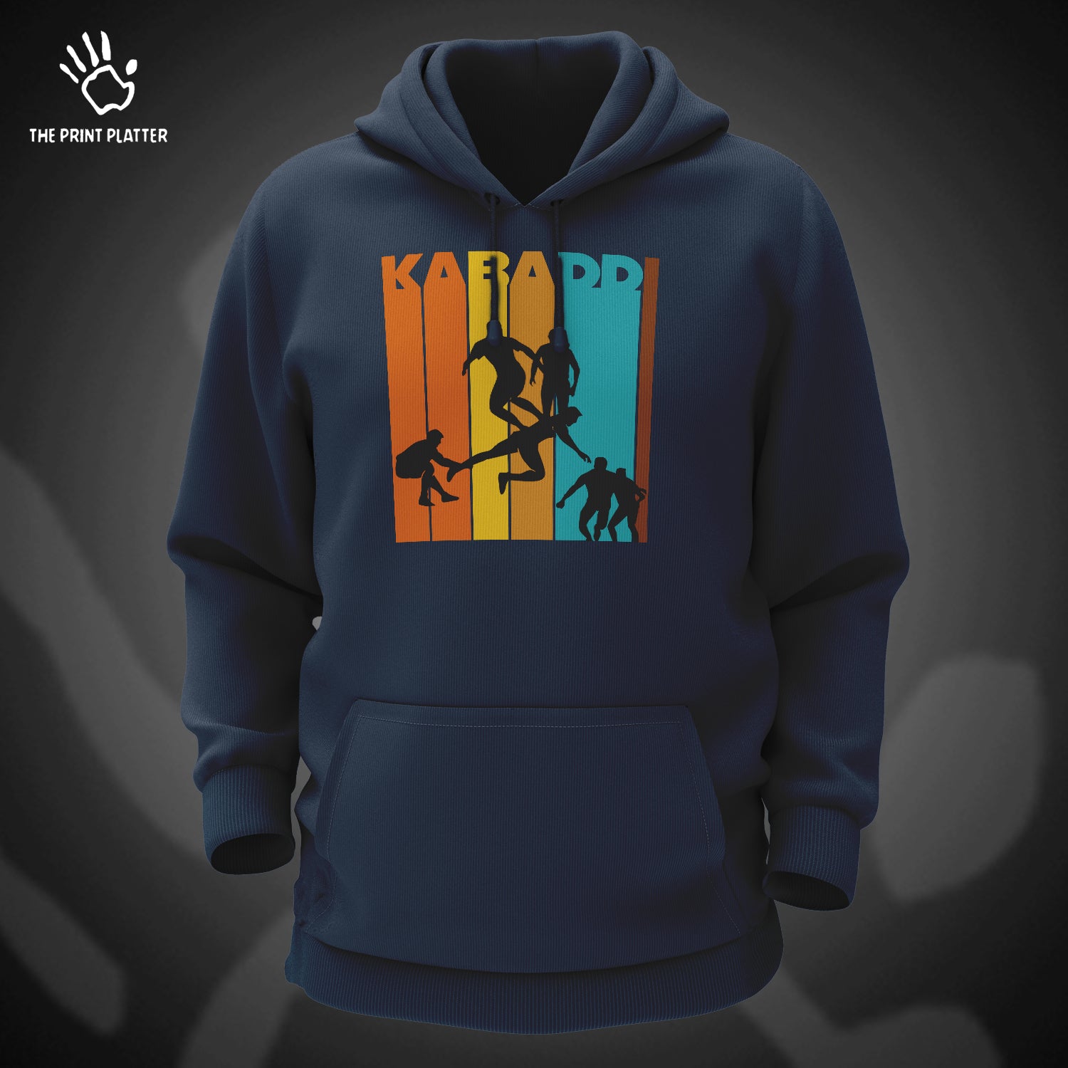 Kabaddi Cotton Bio Wash 330gsm Sweatshirt with Hood for Winter | H-R144