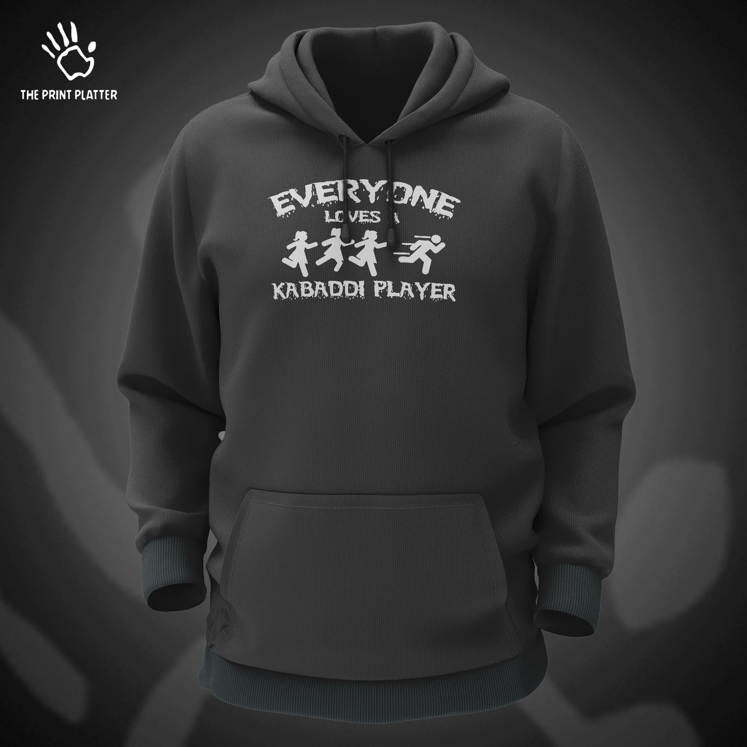 Everyone Loves A Kabaddi Player Cotton Bio Wash 330gsm Sweatshirt with Hood for Winter | H-R146