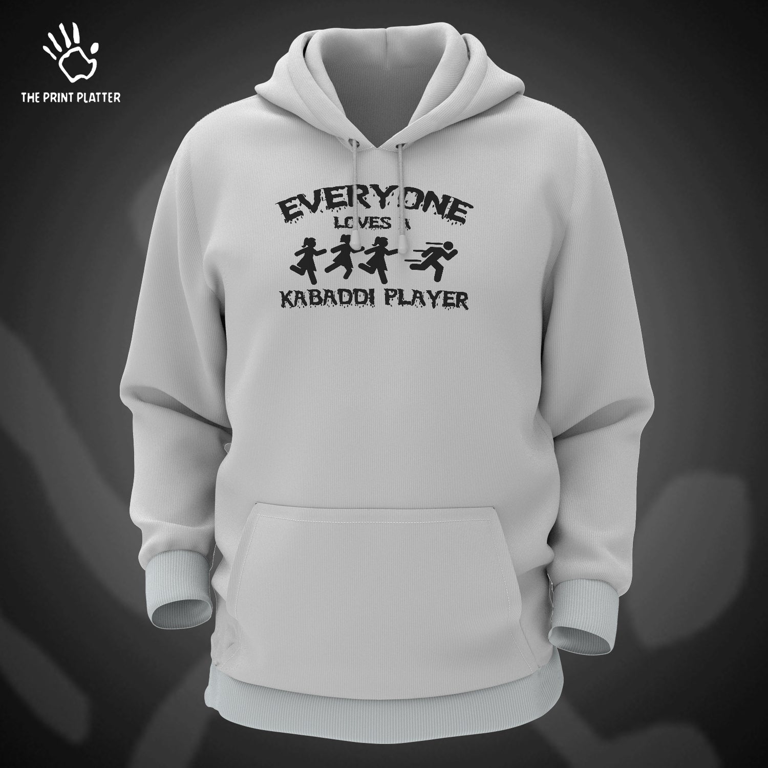 Everyone Loves A Kabaddi Player Cotton Bio Wash 330gsm Sweatshirt with Hood for Winter | H-R146