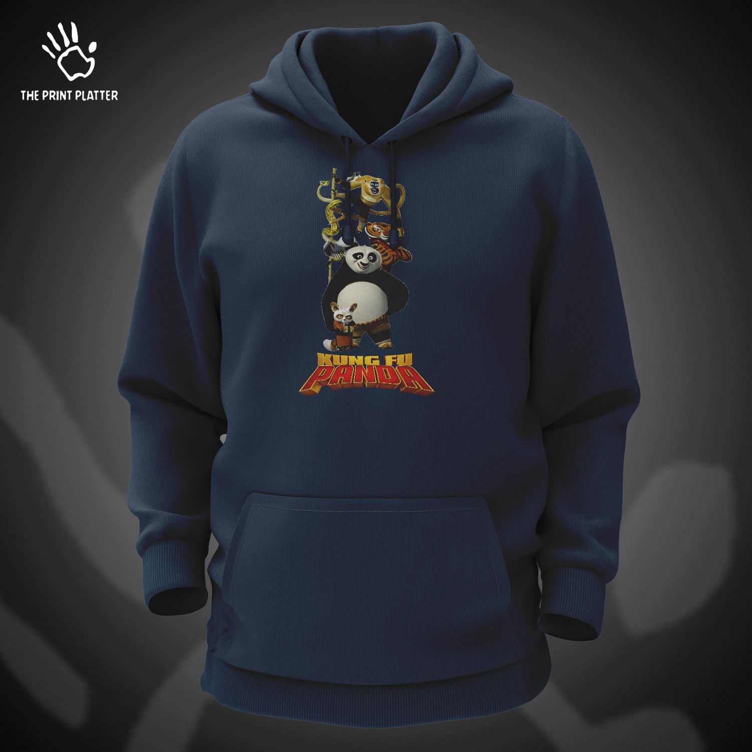 Kung Fu Panda Cotton Bio Wash 330gsm Sweatshirt with Hood for Winter | H-R195