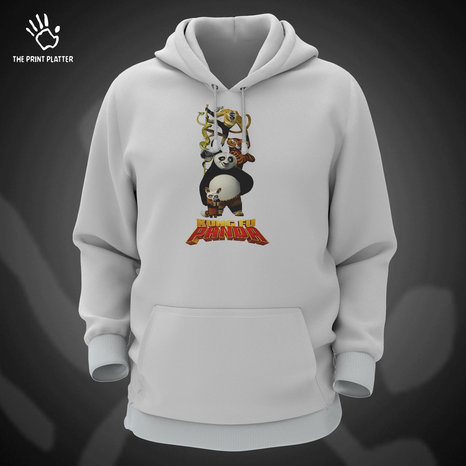 Kung Fu Panda Cotton Bio Wash 330gsm Sweatshirt with Hood for Winter | H-R195