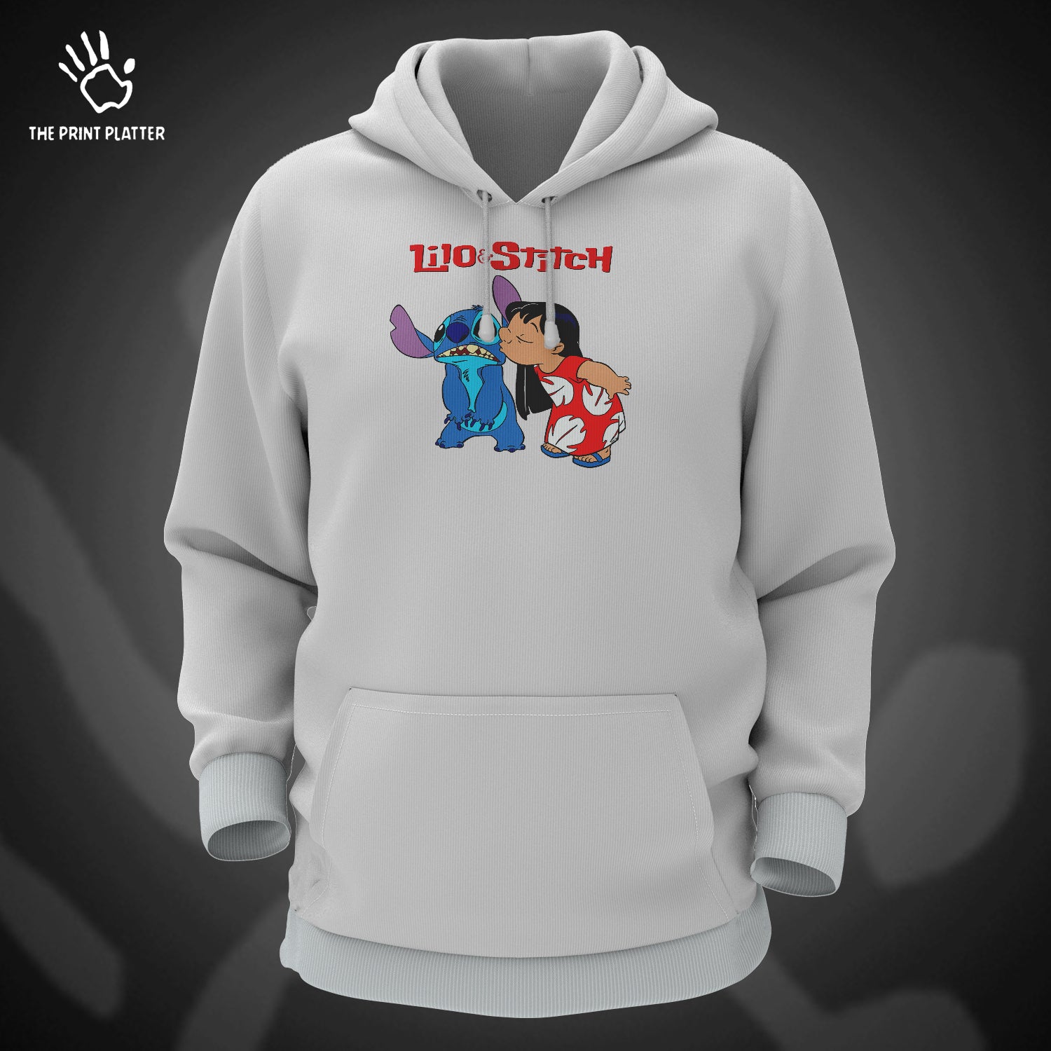 Lilo & Stitch Cotton Bio Wash 330gsm Sweatshirt with Hood for Winter | H-R196