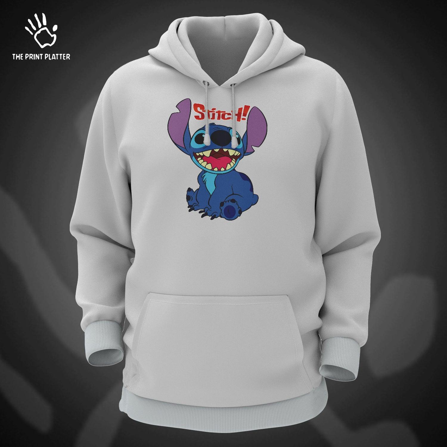 Lilo & Stitch Cotton Bio Wash 330gsm Sweatshirt with Hood for Winter | H-R198