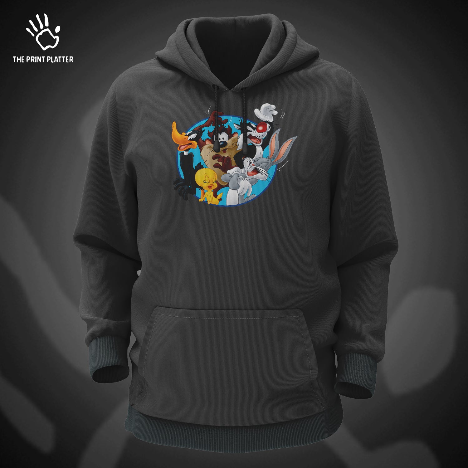 Looney Tunes Cotton Bio Wash 330gsm Sweatshirt with Hood for Winter | H-R199