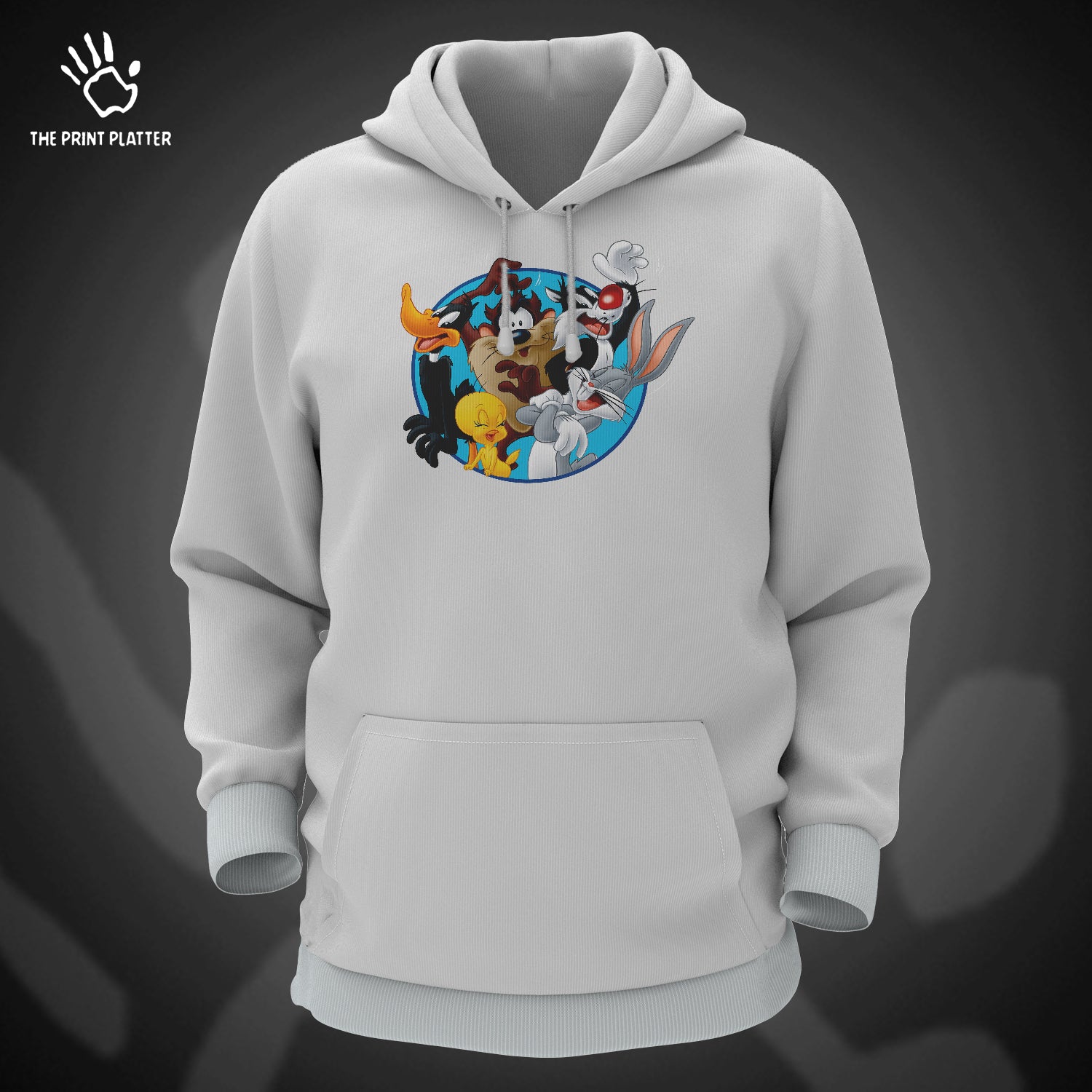 Looney Tunes Cotton Bio Wash 330gsm Sweatshirt with Hood for Winter | H-R199