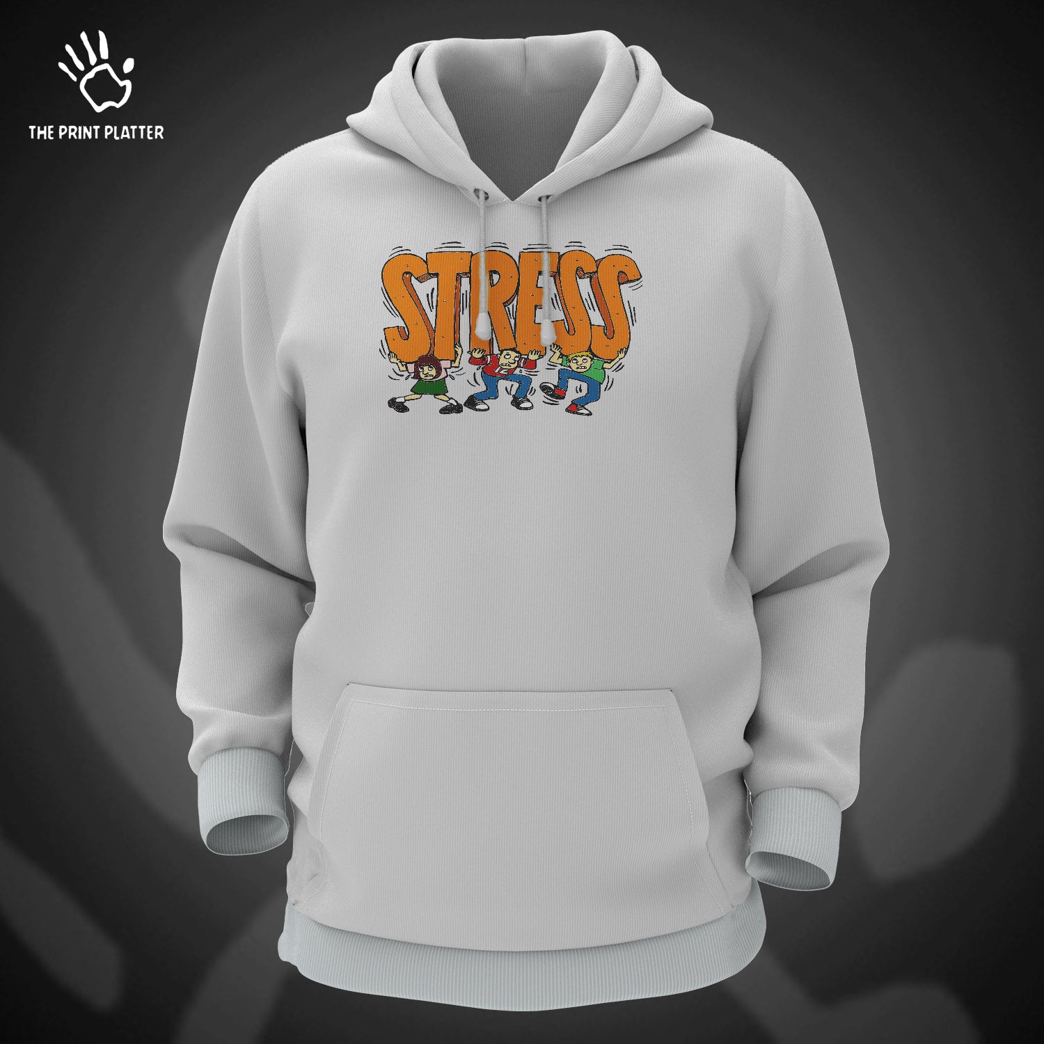 Stress Cotton Bio Wash 330gsm Sweatshirt with Hood for Winter | H-R204