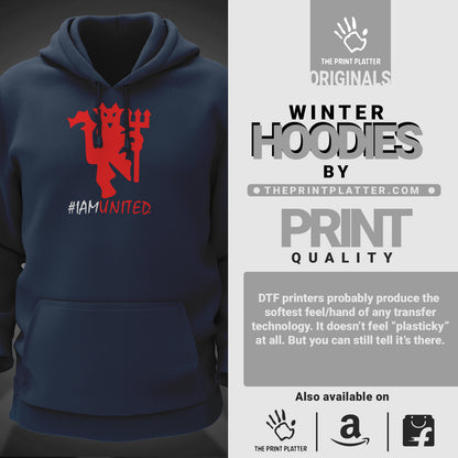 # I AM United Cotton Bio Wash 330gsm Sweatshirt with Hood for Winter | H-R212